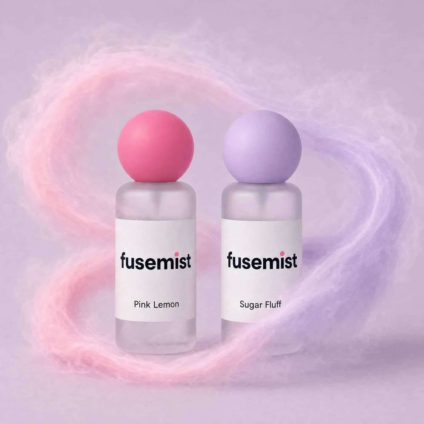 Pink Cloud Bestie Duo — Pink Lemon and Sugar Fluff Fusemist Scent Refresh Mist bottles