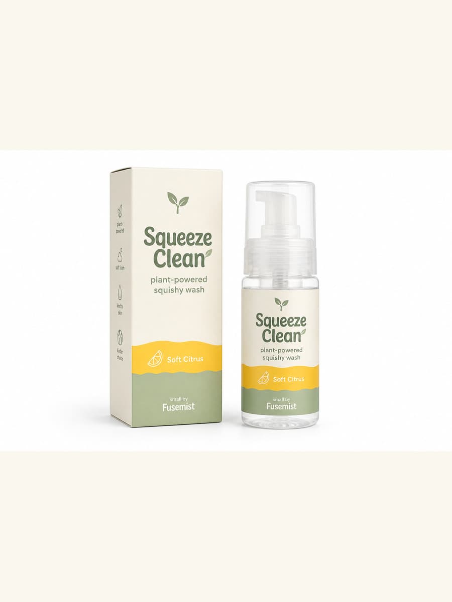 Squeeze Clean — Soft Citrus, 1.69 fl oz (50 mL) Clear foam pump