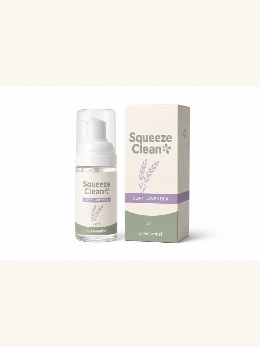 Squeeze Clean — Soft Lavender, 1.69 fl oz (50 mL) Clear foam pump